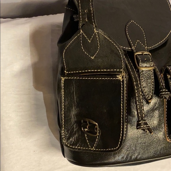 Moroccan Leather Backpack - Picture 4 of 15